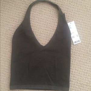 ribbed halter top